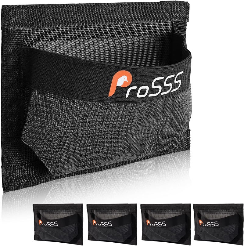 ProSSS 2PC Boat 10"*7" Self-Adhesive Storage Mesh Bag,Marine Organizer for Tools & Boat Accessories,Waterproof Strong Adhesive Backing, Easy to Install & Remove,Keep Your Boat Tidy and Items Secure - Image 1